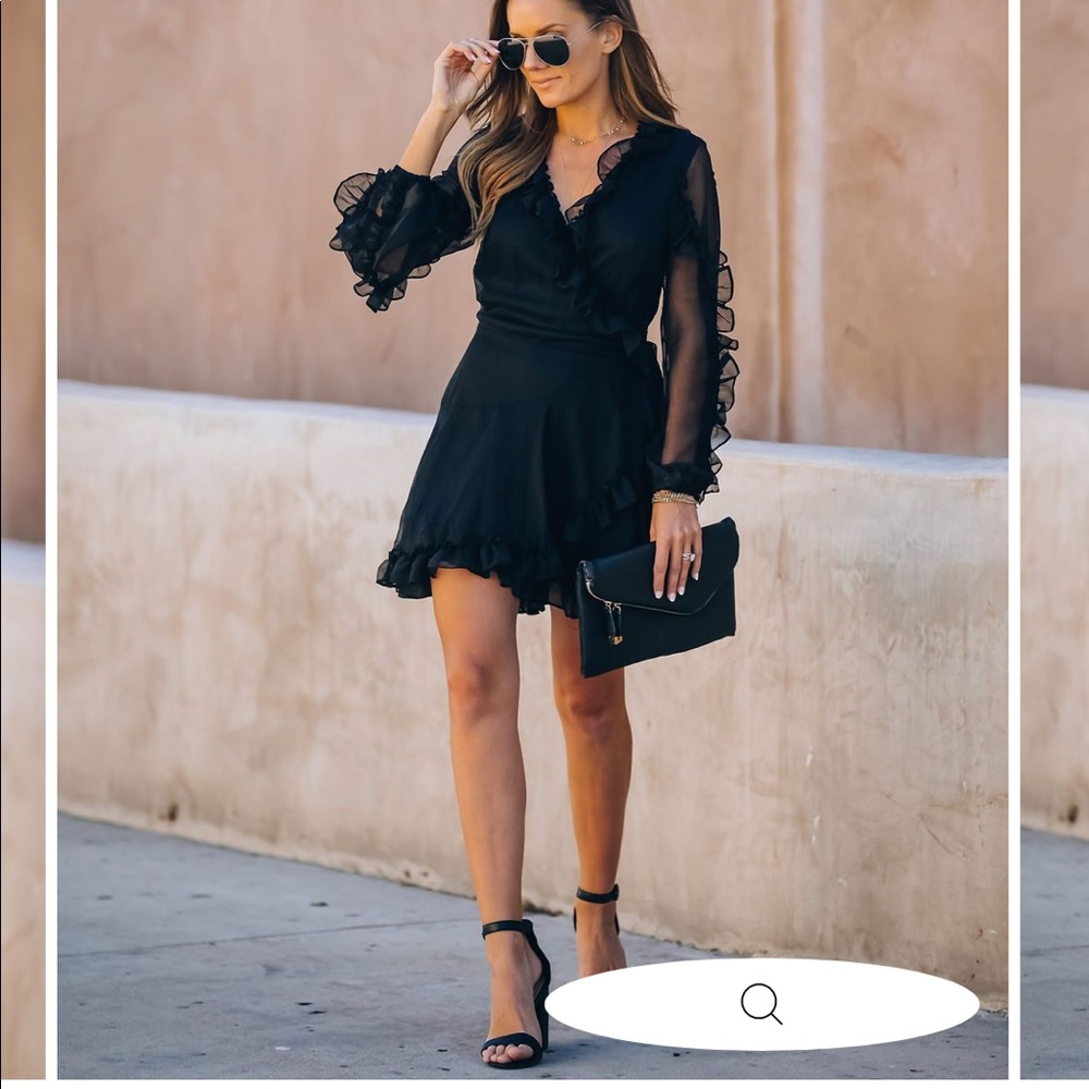 Away with Me ruffle wrap dress